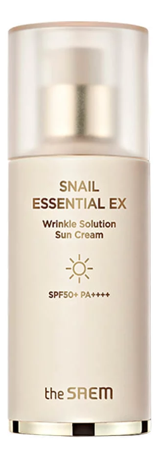 Крем для лица солнцезащитный Snail Essential EX Wrinkle Solution Sun Cream SPF50+ PA+++ 45мл(Крем для лица солнцезащитный Snail Essential EX Wrinkle Solution Sun Cream SPF50+ PA+++ 45мл)