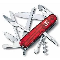 Нож перочинный Victorinox Huntsman 1.3713.T 91мм 15 функций полупрозрачный красный - Victorinox